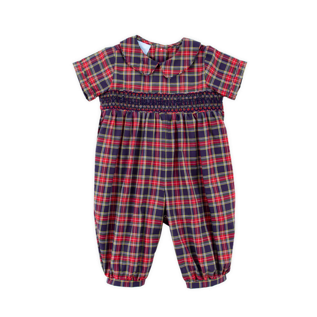 St. Louis Plaid Red Plaid Smocked Romper