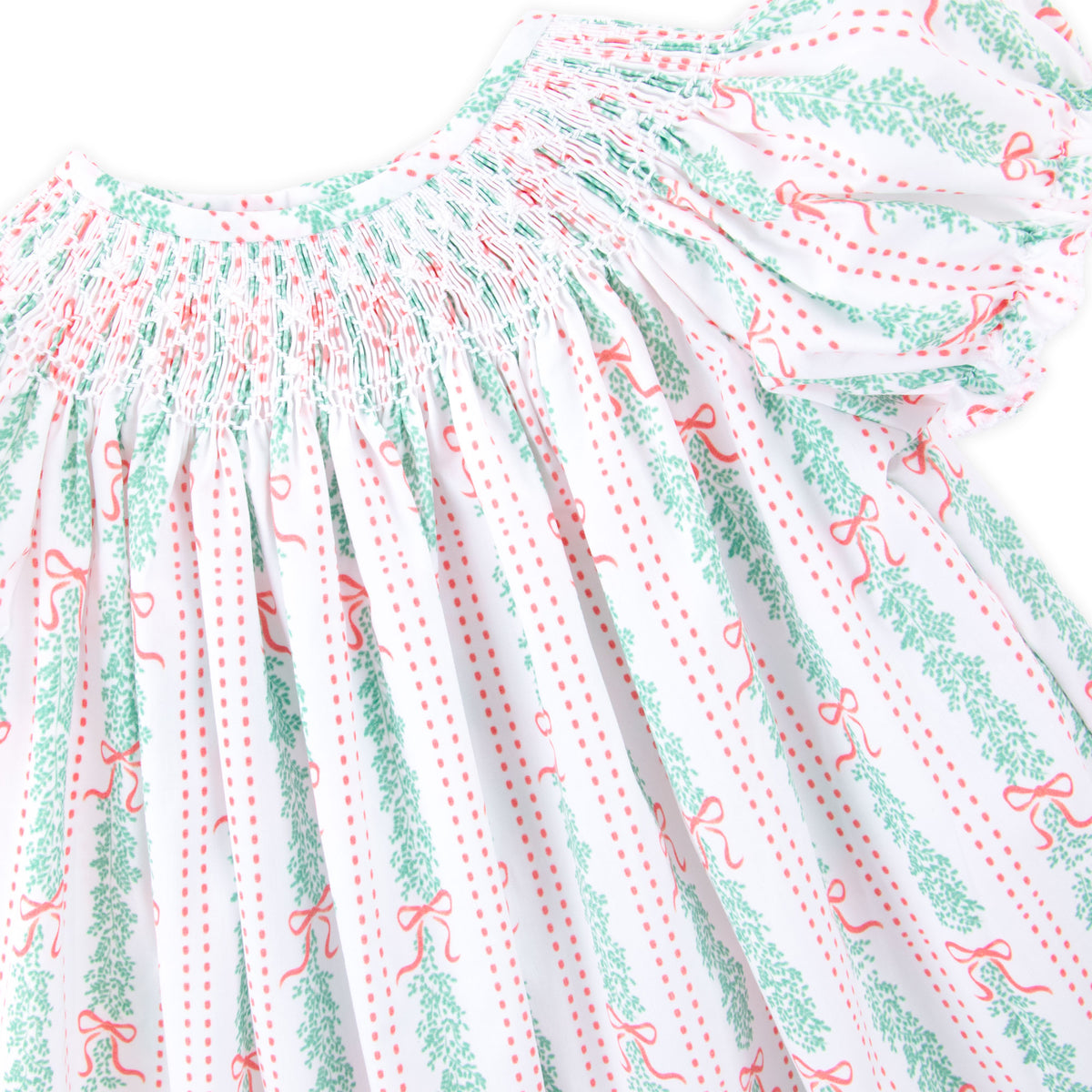 Garland Bow Smocked Bishop Dress