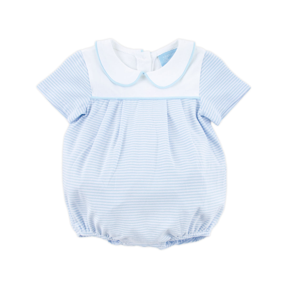 Blue Stripe Collared Bubble