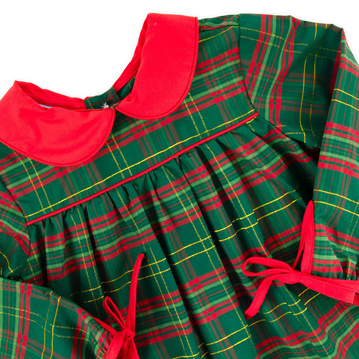 Christmas Green Plaid Lillian Bloomer Set