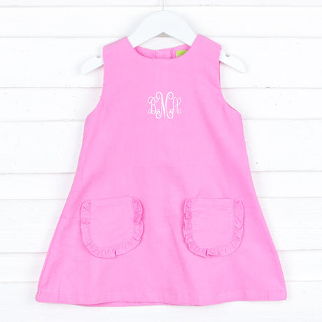 Pink Corduroy Graycen Jumper Dress