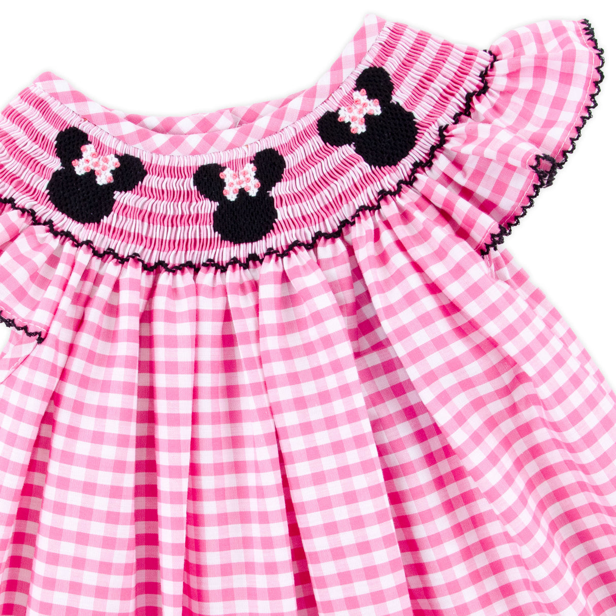 Mouse Ears Smocked Pink Dress