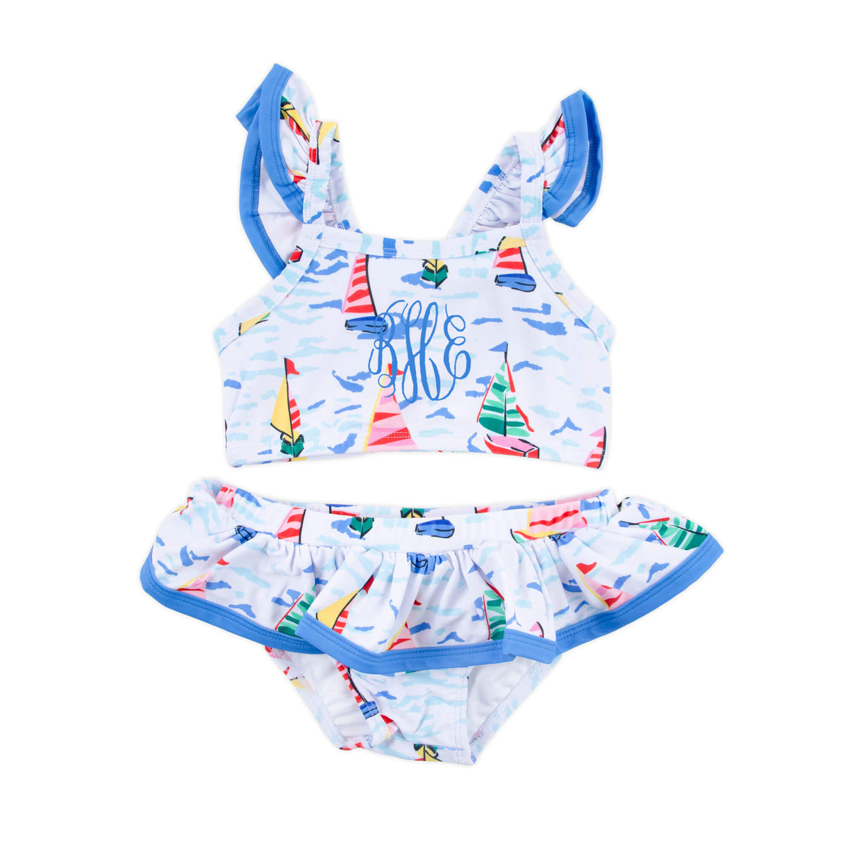 Watercolor Sailboat Two Piece Swimsuit