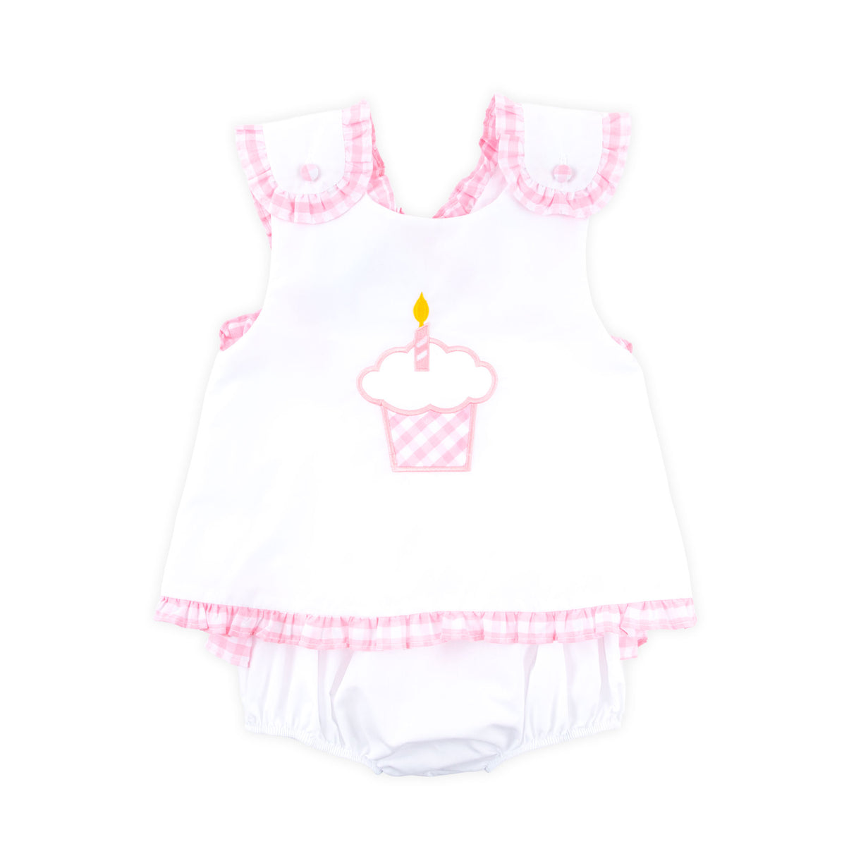 Cupcake Applique Popover Bloomer Set