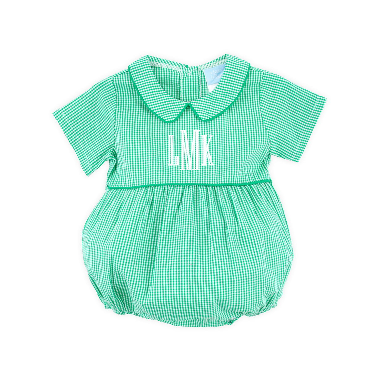 Gingham Collared Bubble Green