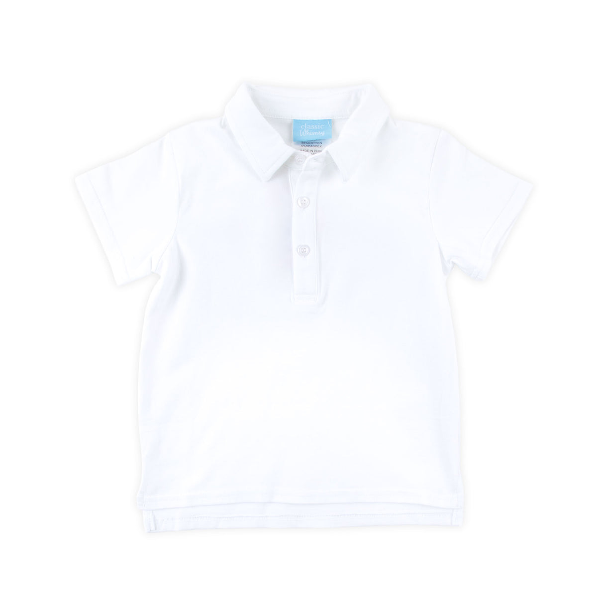 White Knit Polo Shirt