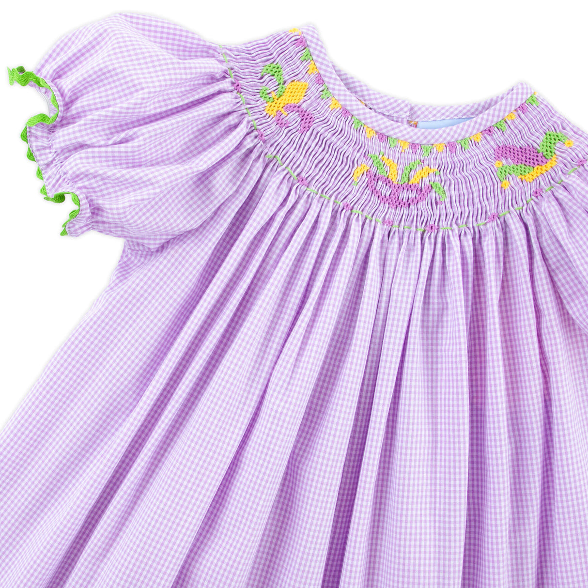 Mardi Gras Purple Smocked Bishop Dress