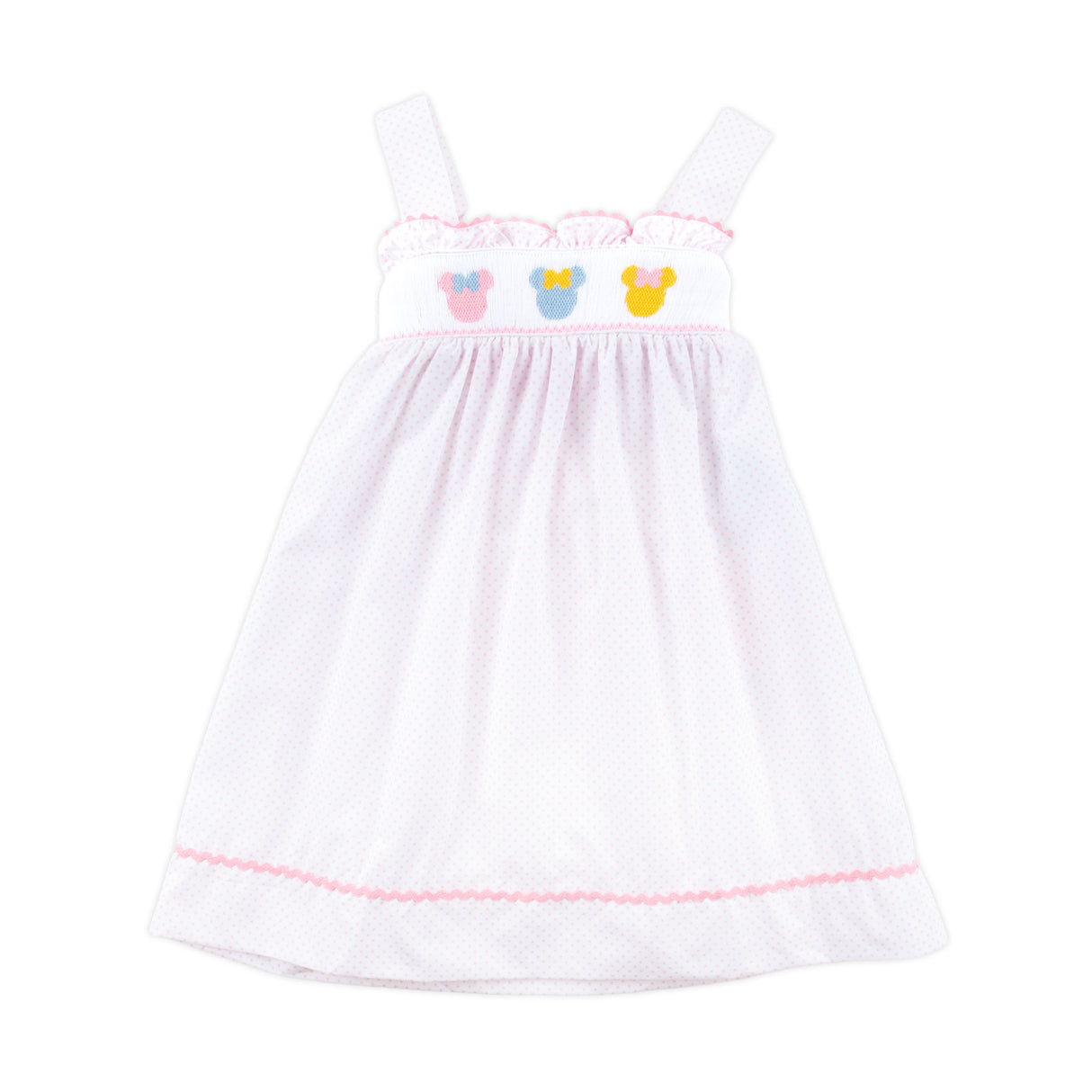 Sweet Mouse Ears Smocked Tie-Back Dress