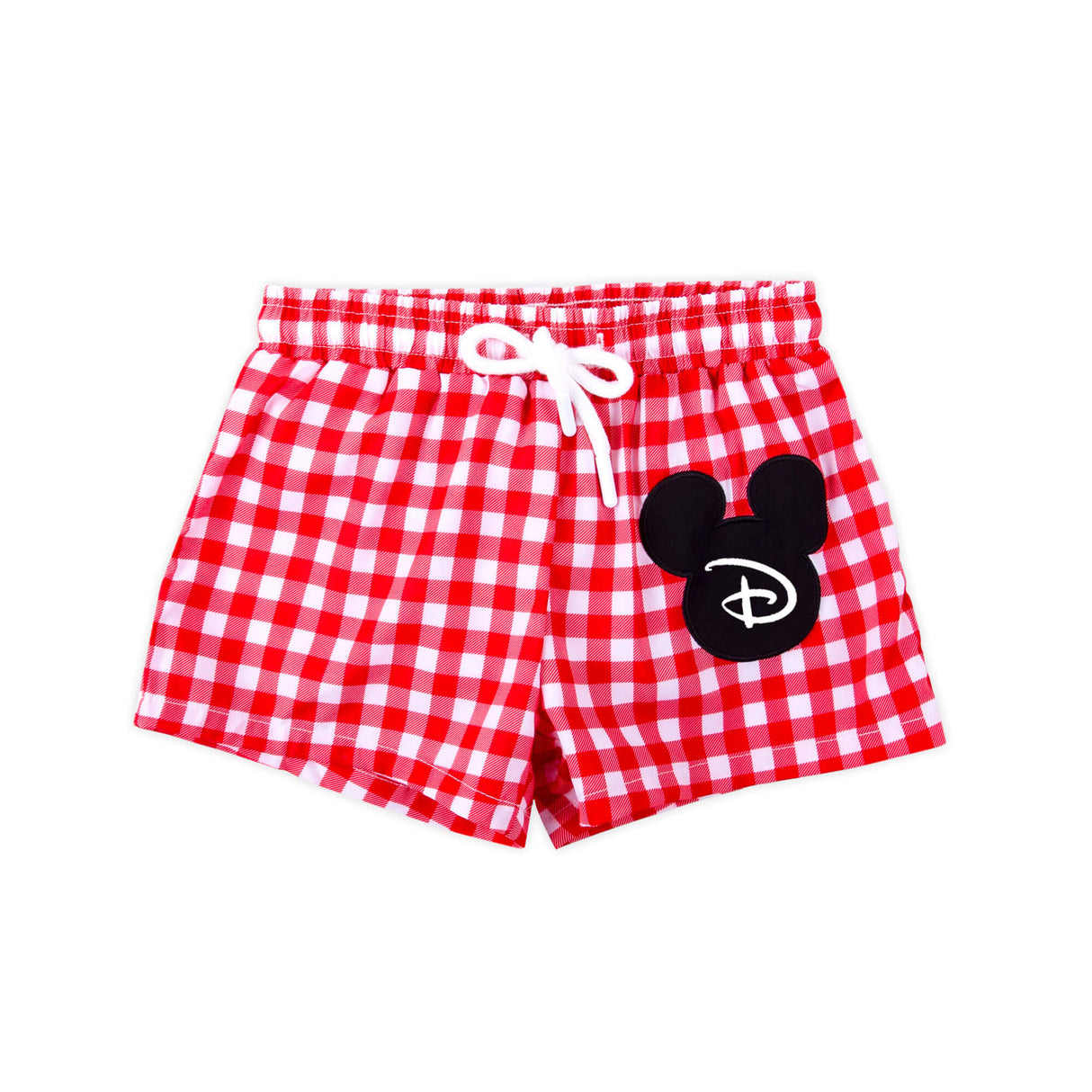 Mouse Ears Red Gingham Swim Trunks