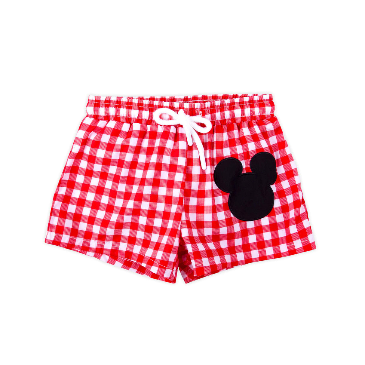 Mouse Ears Red Gingham Swim Trunks