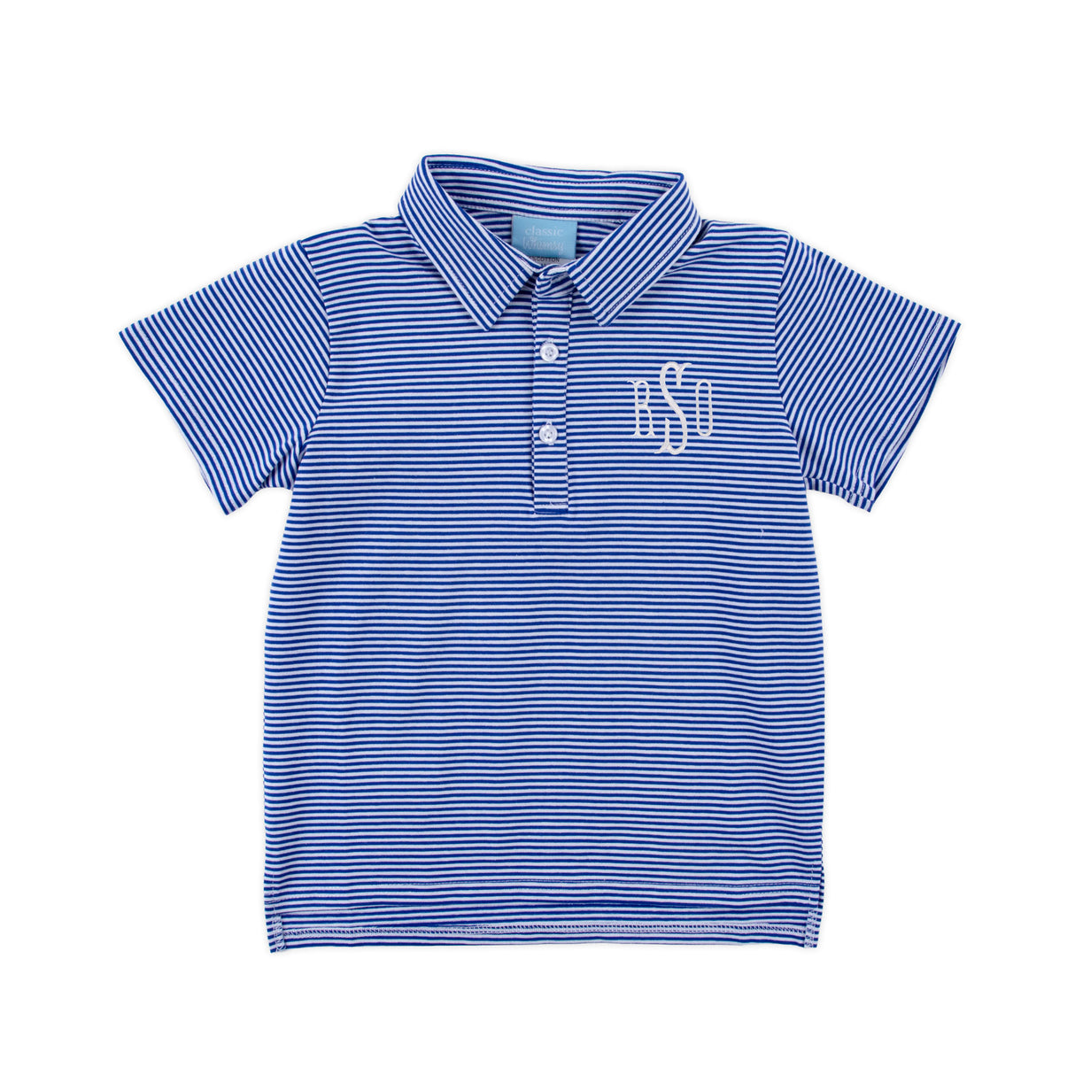 Royal Blue Stripe Polo Shirt
