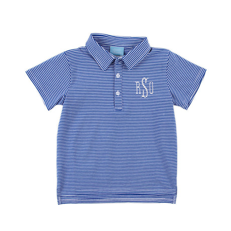Royal Blue Stripe Polo Shirt