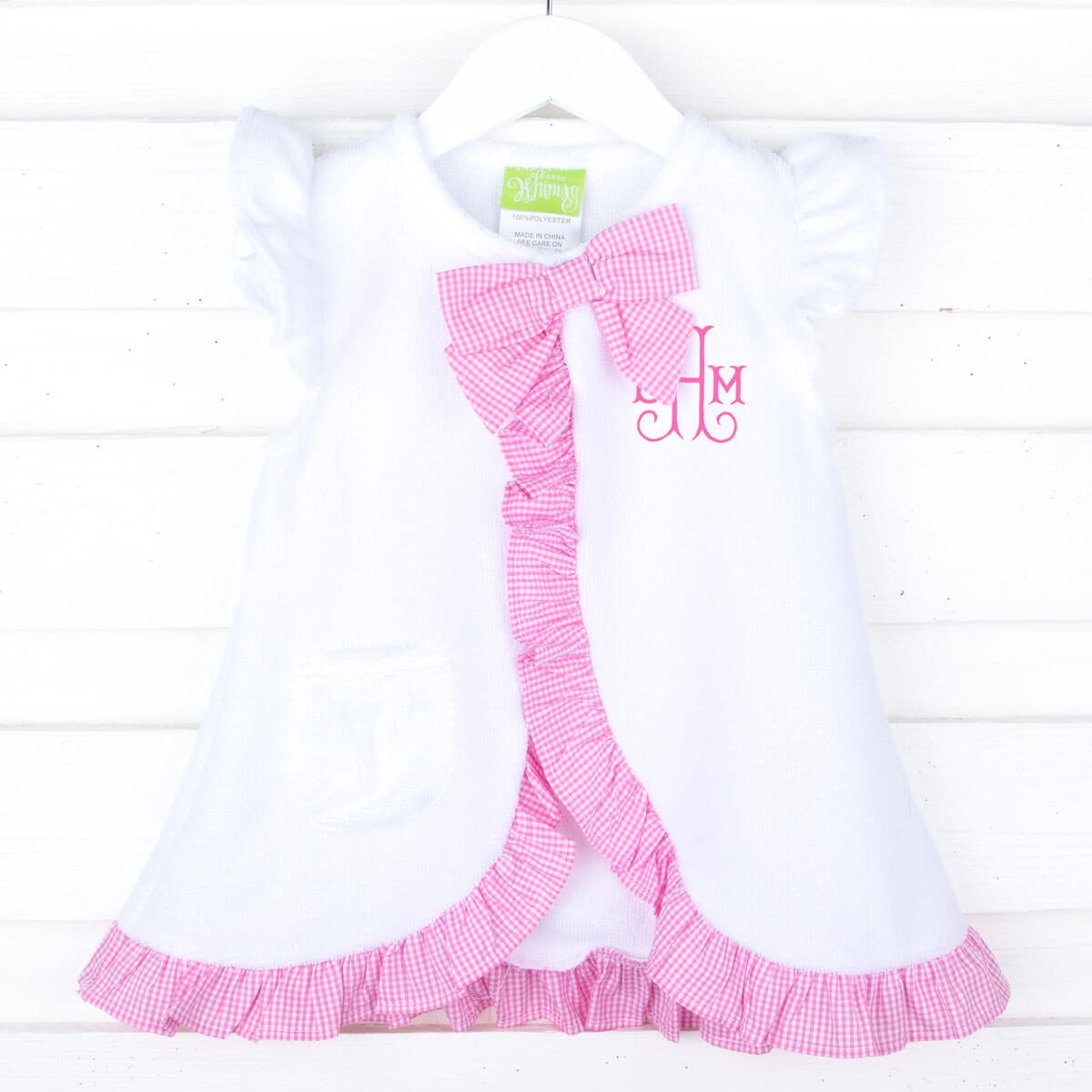 Pink Check Swim Cover Up