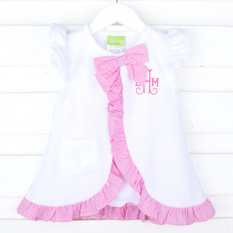 Pink Check Swim Cover Up