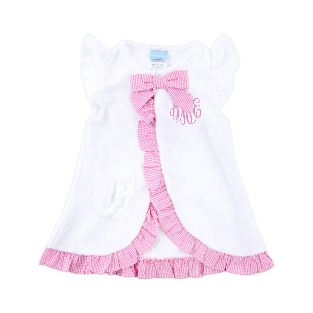 Pink Check Swim Cover Up