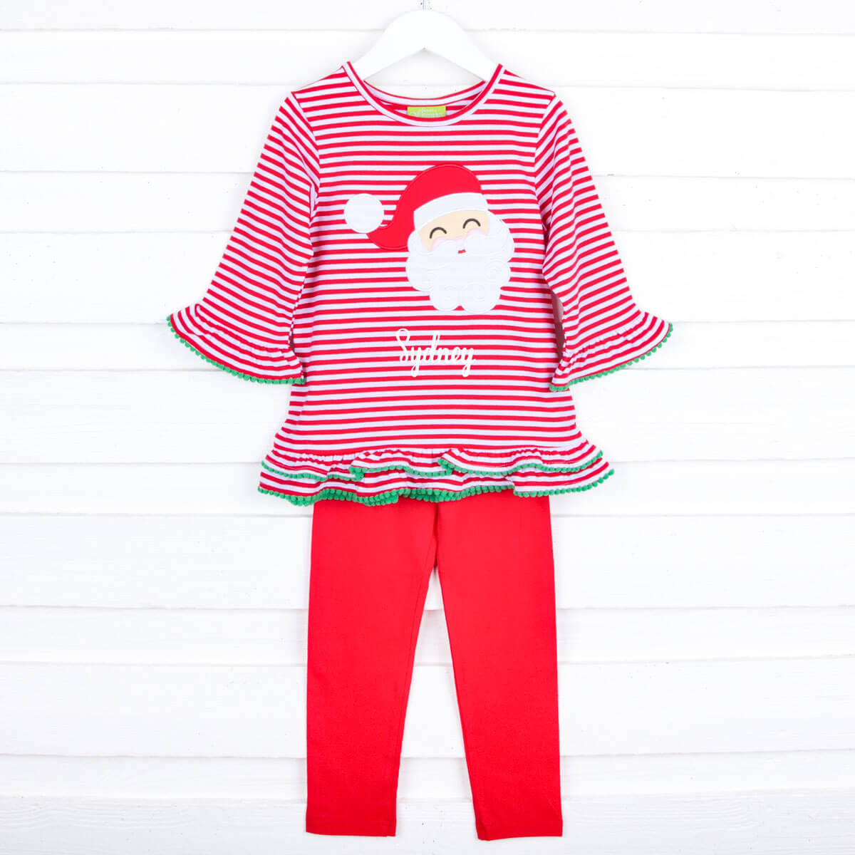 Happy Santa Red Stripe Milly Tunic Legging Set