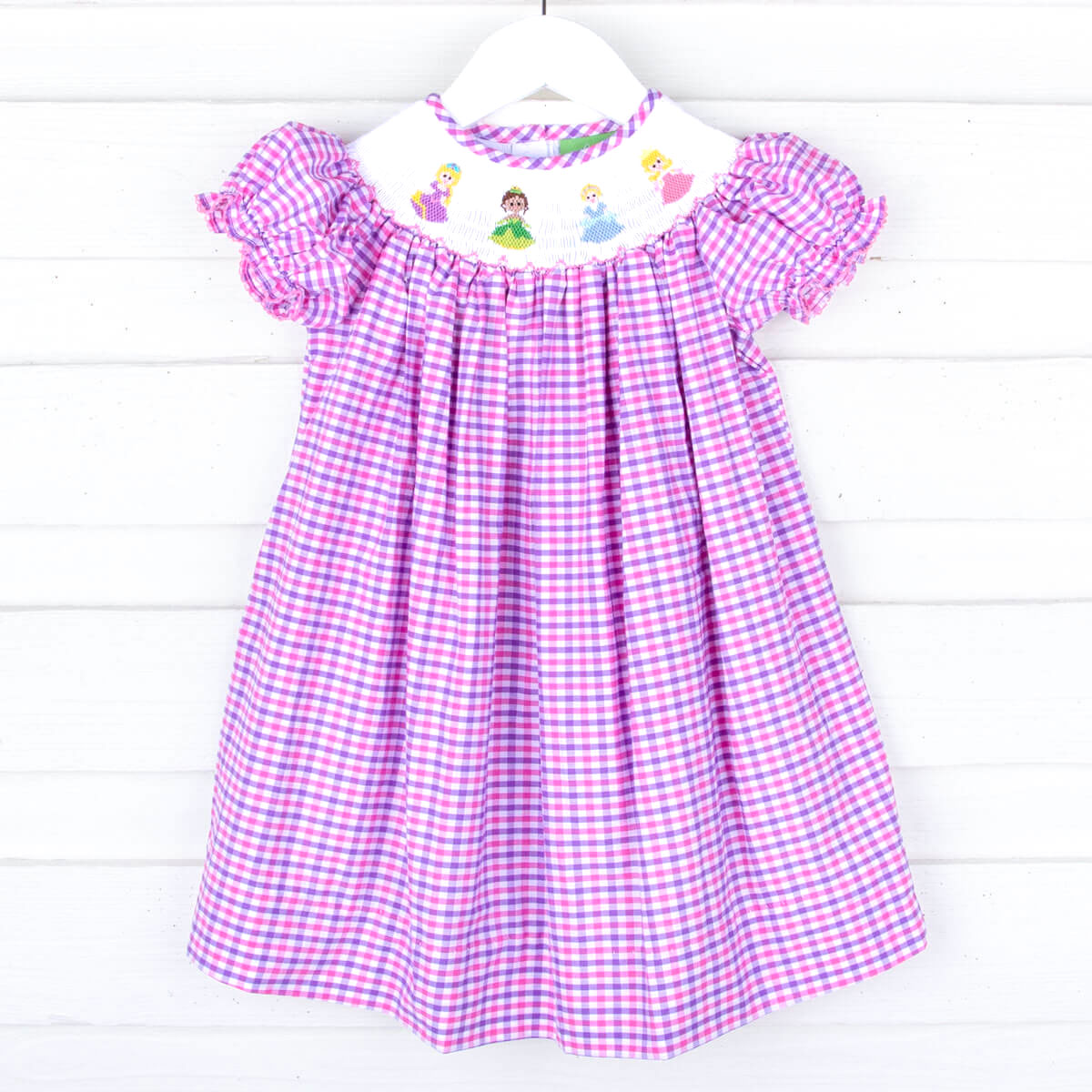 Princess Friends Smocked Pink & Purple Dress