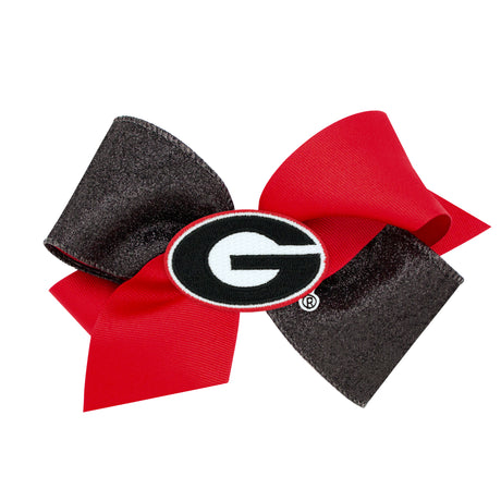 Two-Tone Glitz and Grosgrain Collegiate Bow