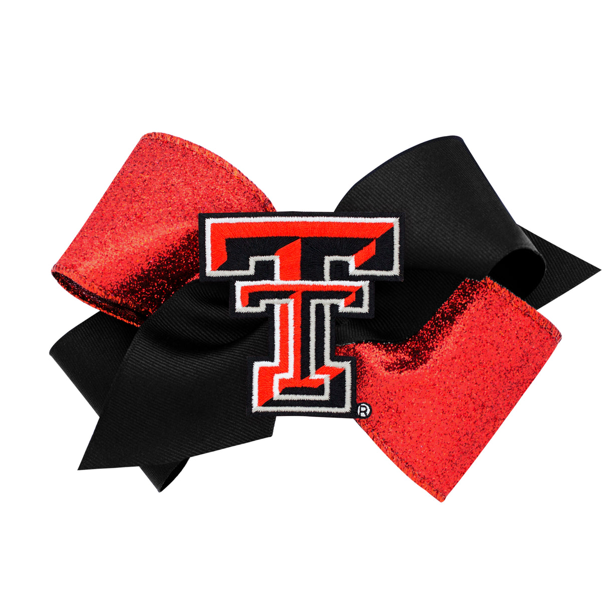 Two-Tone Glitz and Grosgrain Collegiate Bow