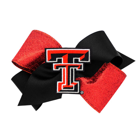 Two-Tone Glitz and Grosgrain Collegiate Bow