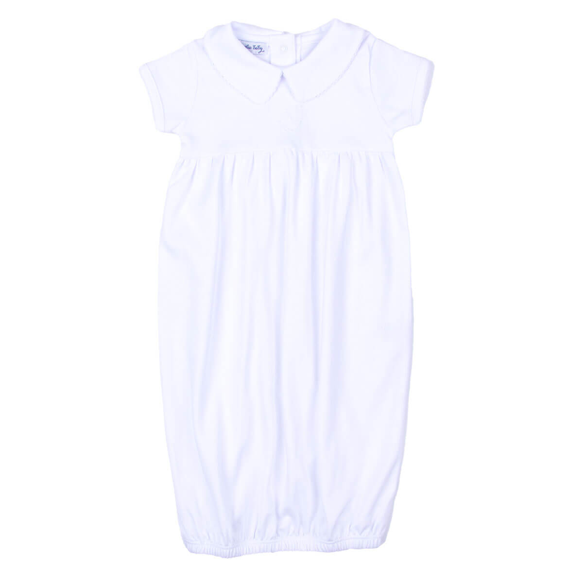 Blessed Cross Embroidered Short Sleeve Gown