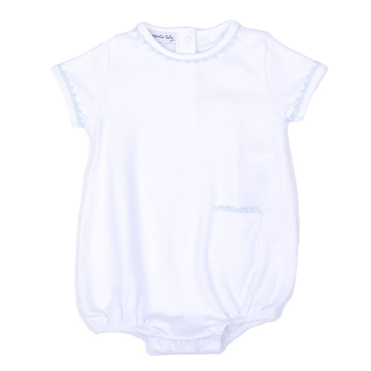 Baby Joy Embroidered Blue Bubble