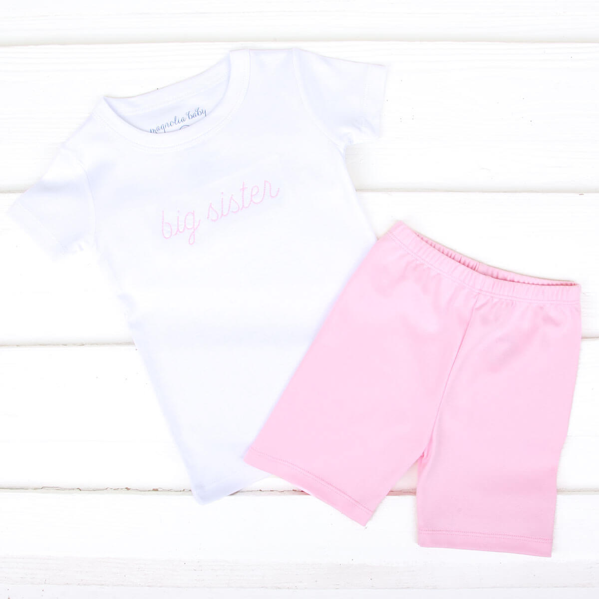 Big Sister Embroidered Short Pajamas