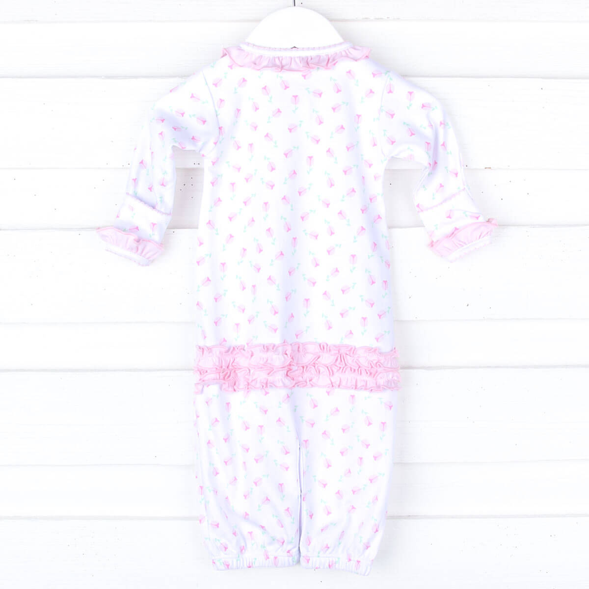 Tessa's Classic Floral Pink Ruffle Converter Gown