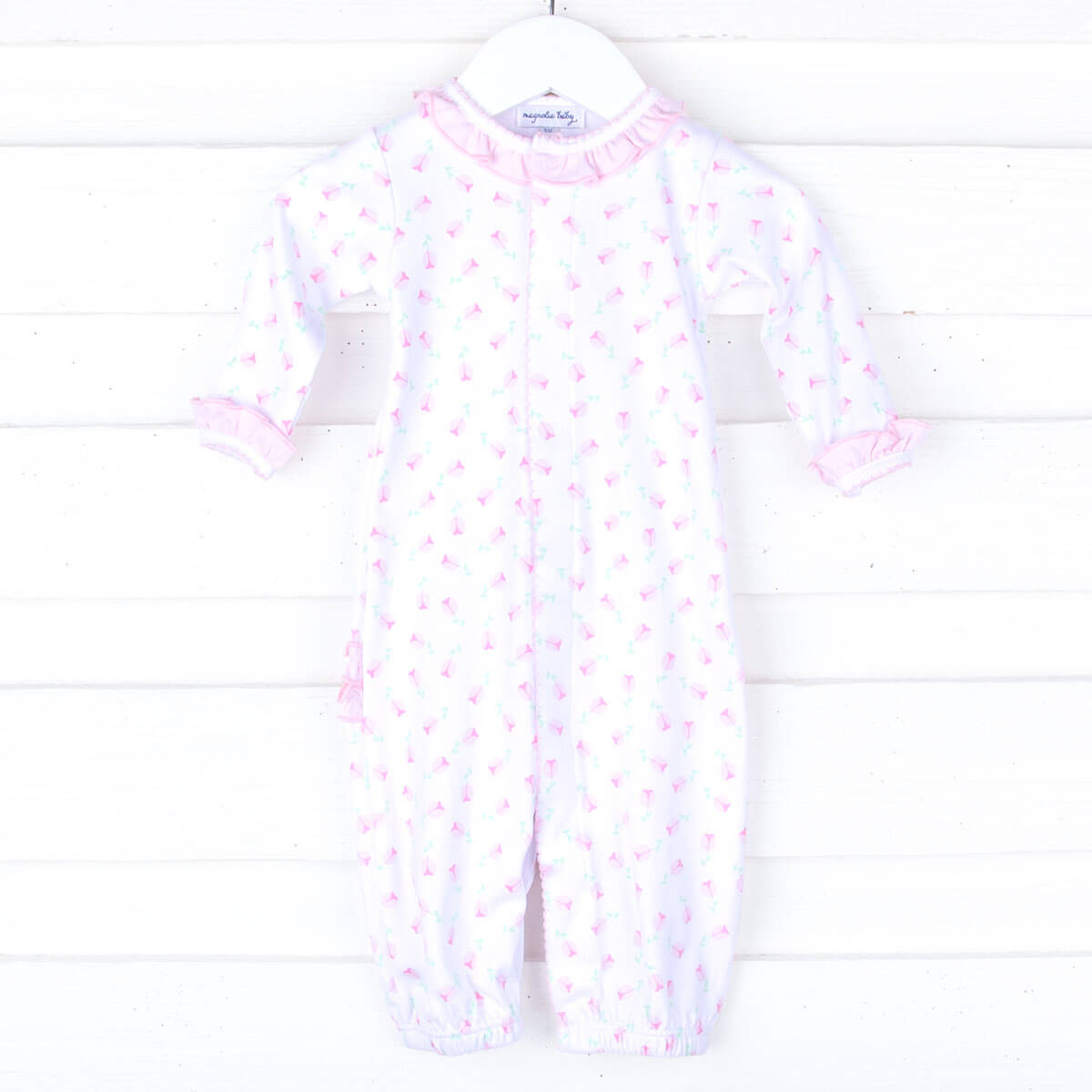 Tessa's Classic Floral Pink Ruffle Converter Gown