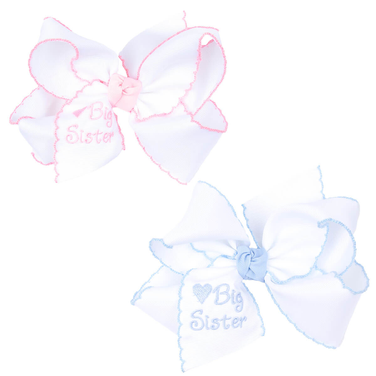 Big Sister Embroidered King Knotted Bow