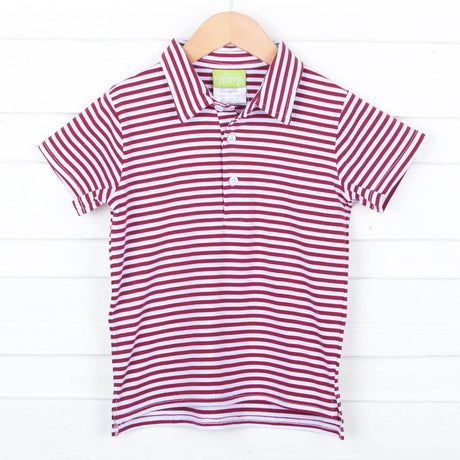 Maroon Stripe Polo