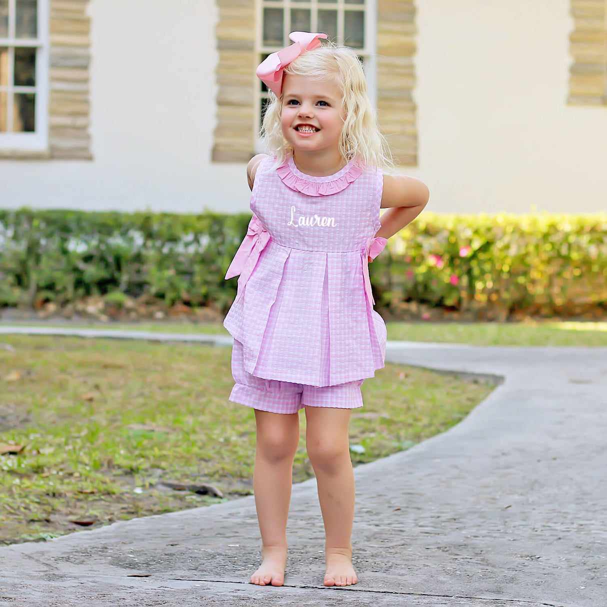 Hilton Head Plaid Pink Eloise Short Set