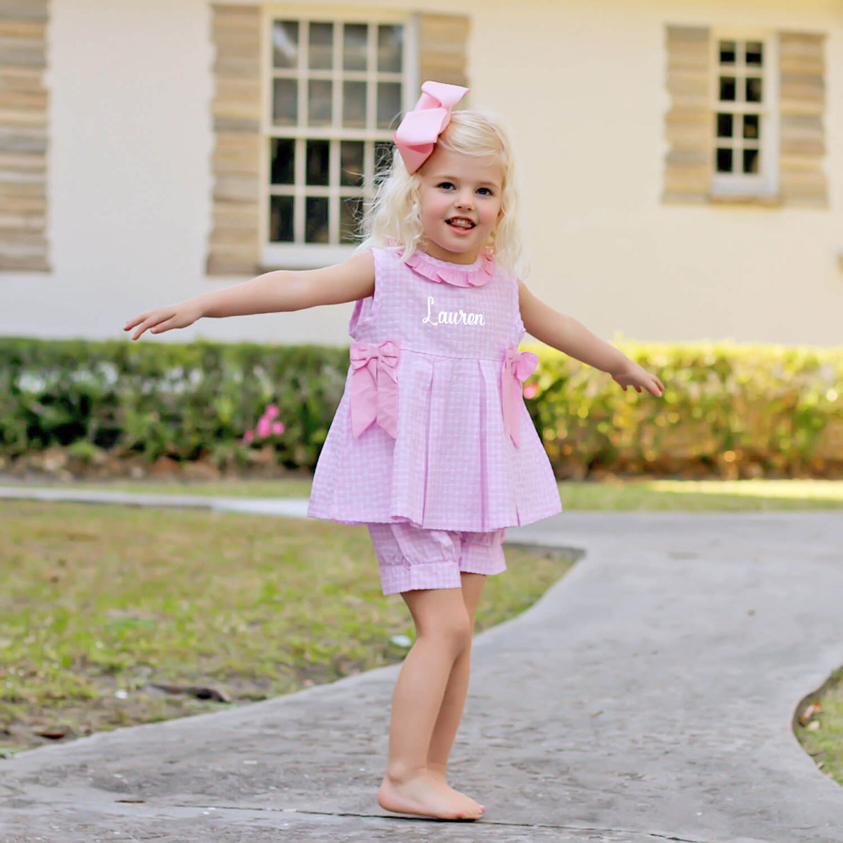 Hilton Head Plaid Pink Eloise Short Set