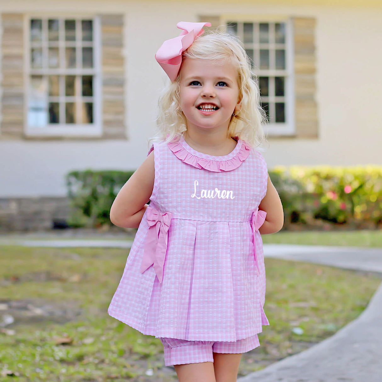 Hilton Head Plaid Pink Eloise Short Set