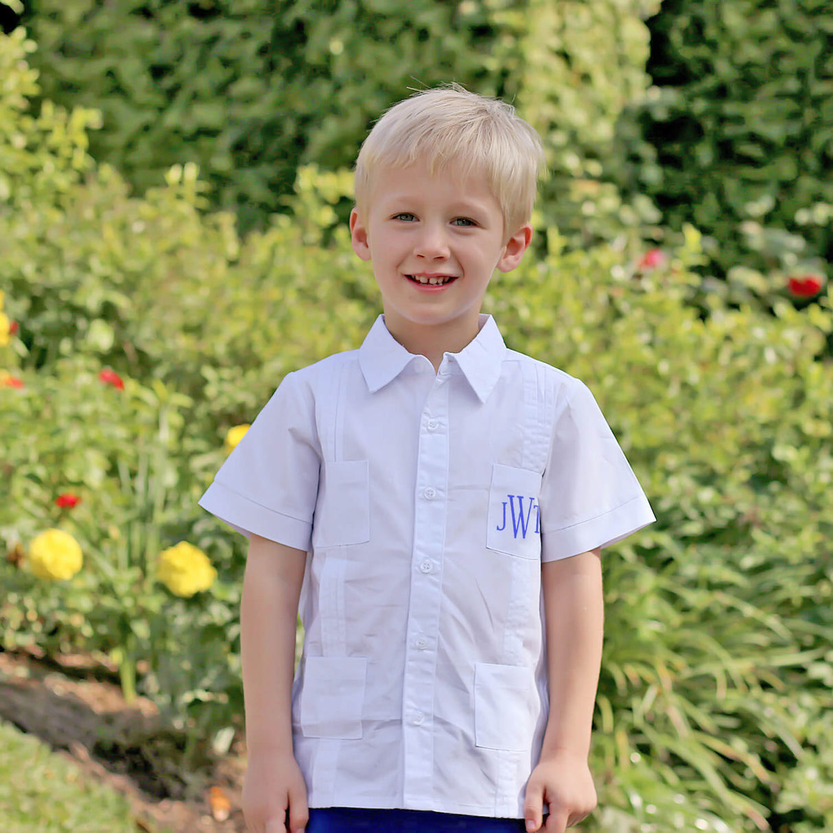 Solid White Guayabera Shirt