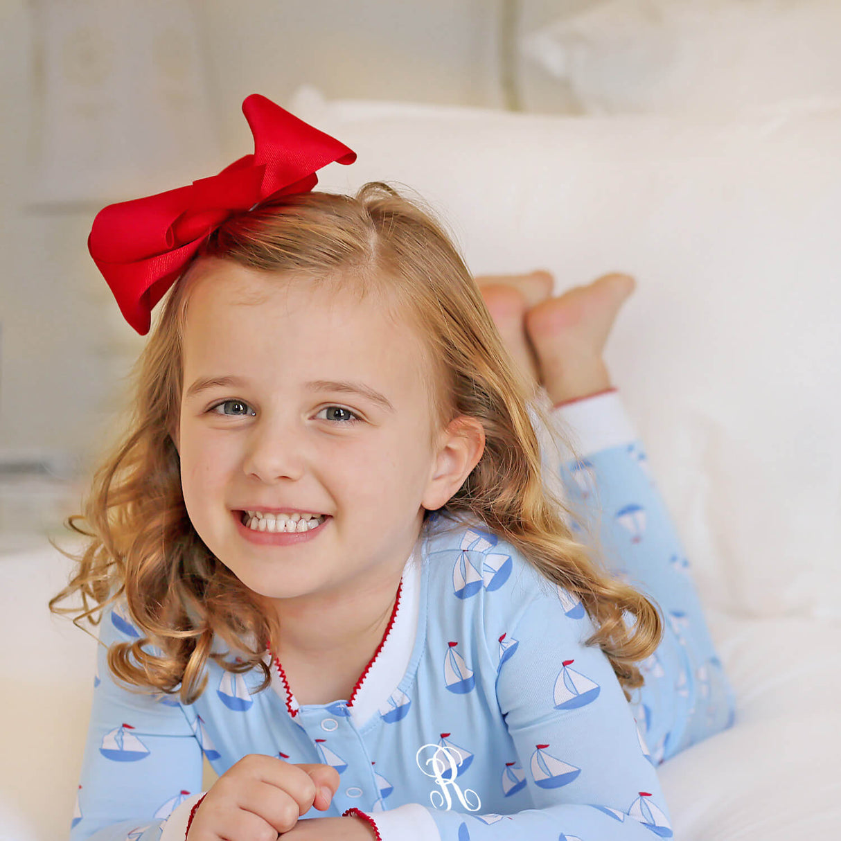 Blue Sailboat Henley Pajamas