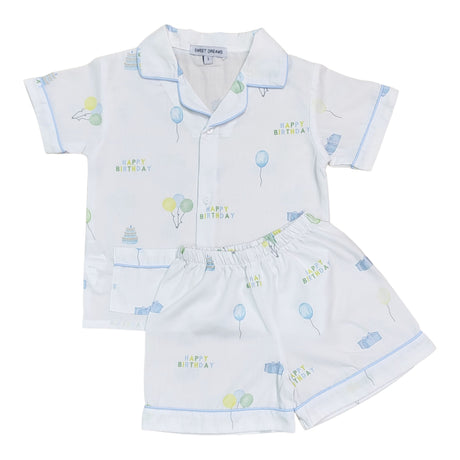 Happy Birthday Blue Short Pajamas