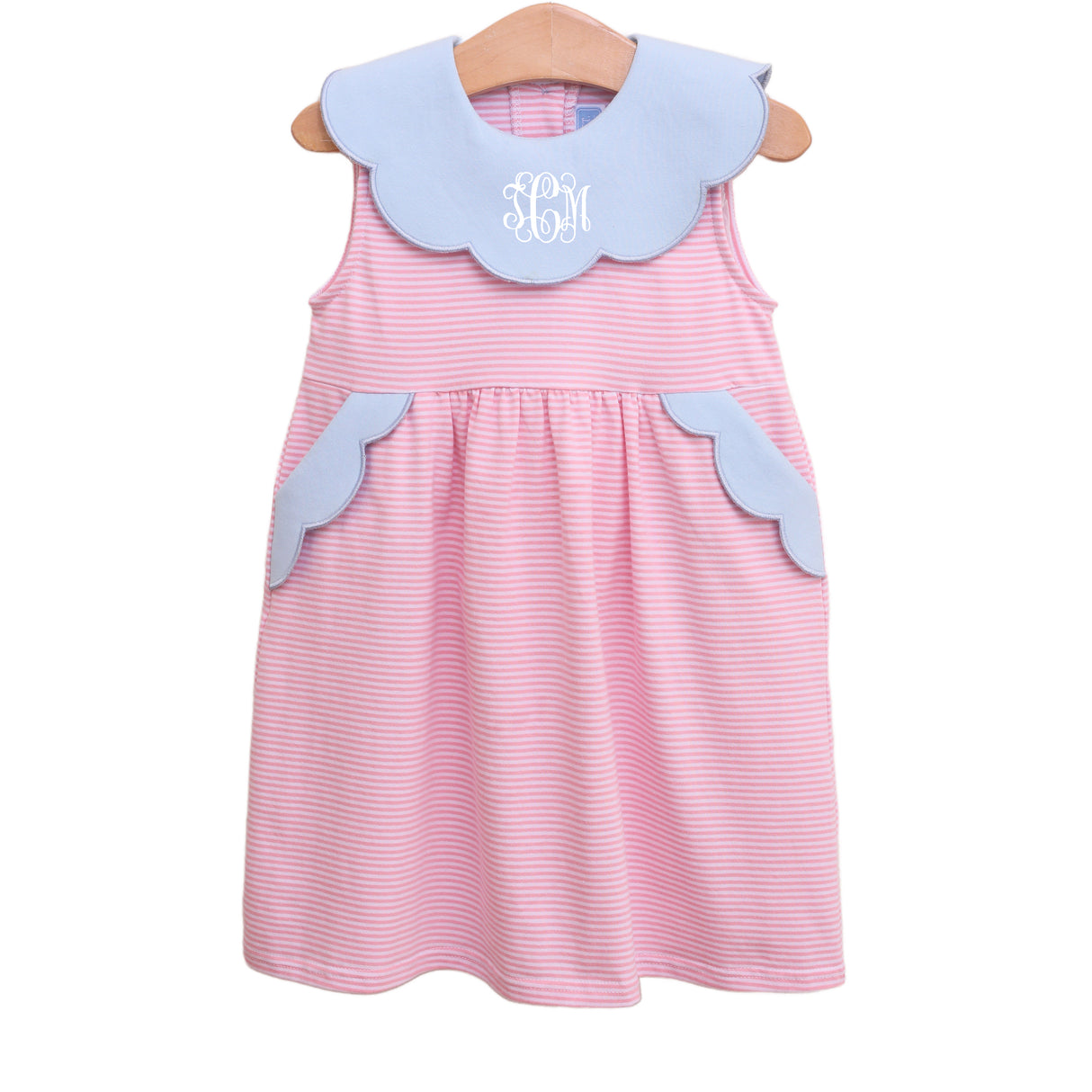 Penelope Scalloped Light Pink Dress