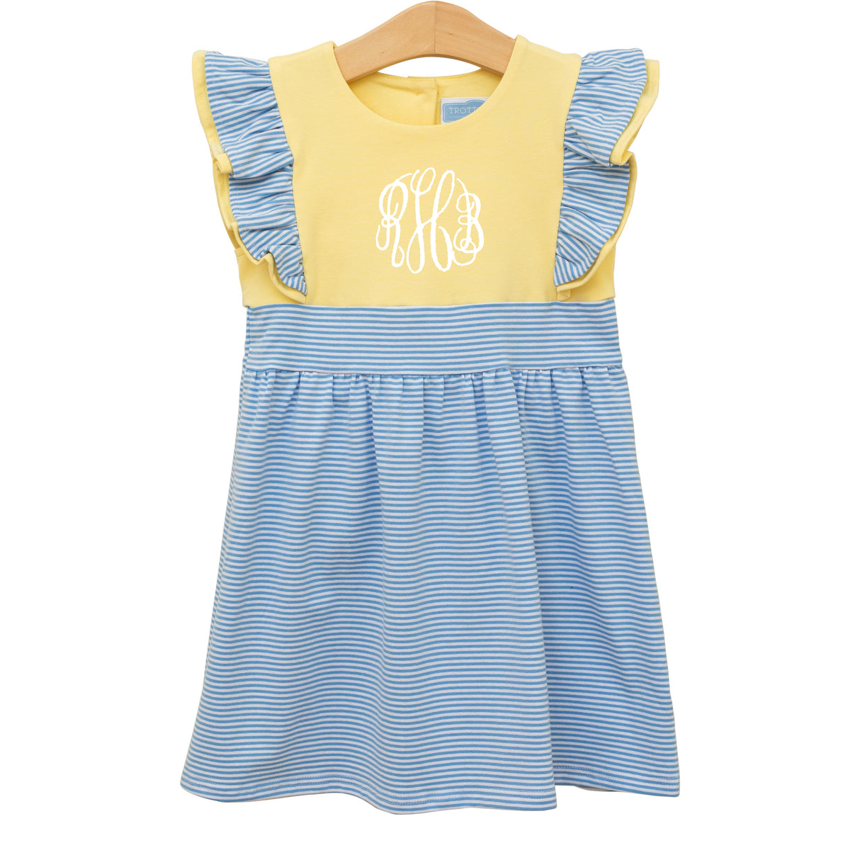 Rosie Ruffle Dress Cornflower
