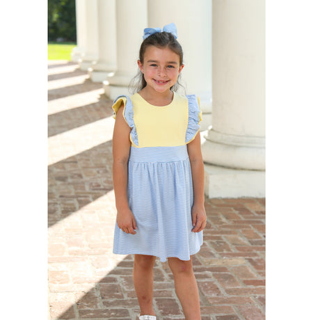 Rosie Ruffle Dress Cornflower