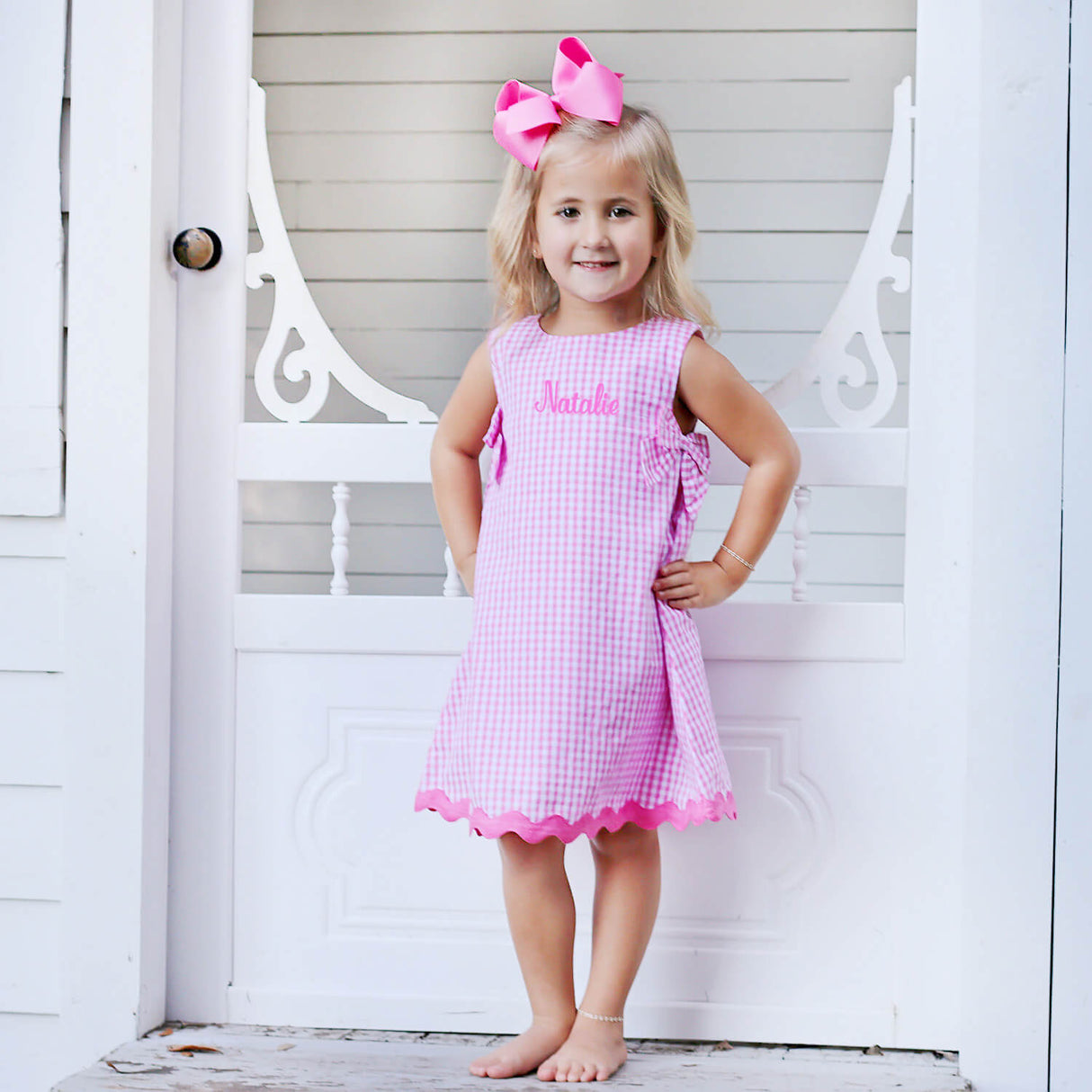 Pink Gingham Eleanor Dress