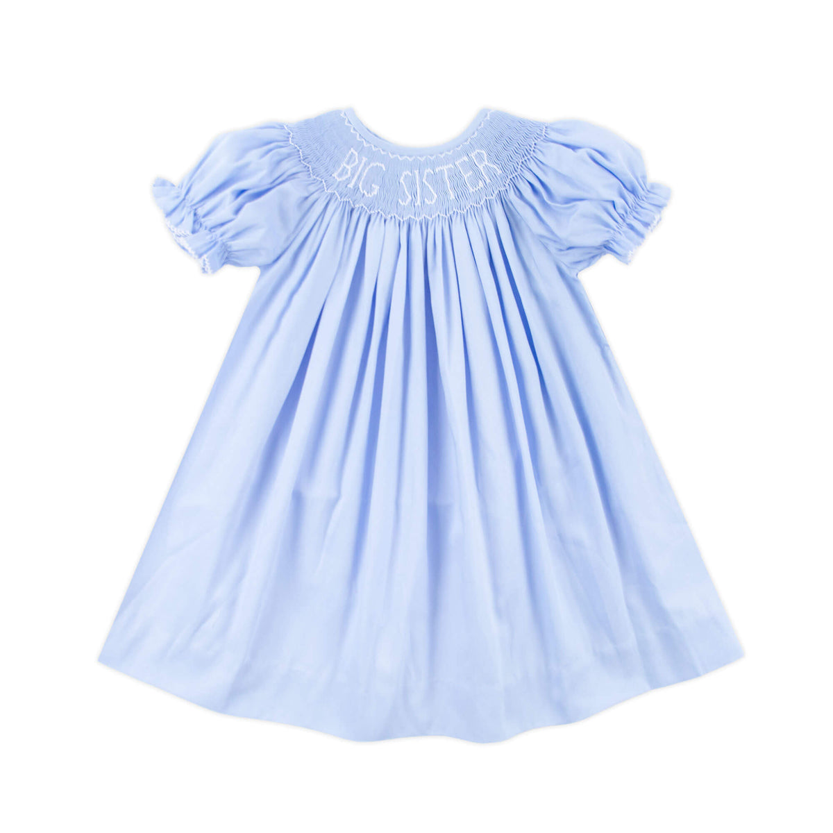 long sleeve smocked bishop dress Smocked Big Sister Bishop Dress Light Blue by Southern Sunshine - Girls Dresses