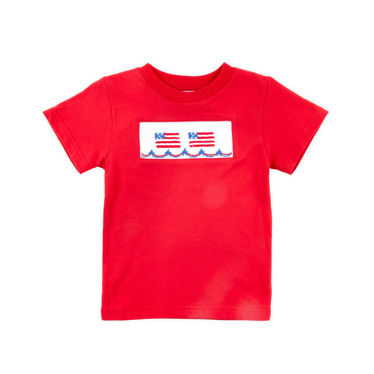 Smocked Flag Red Shirt