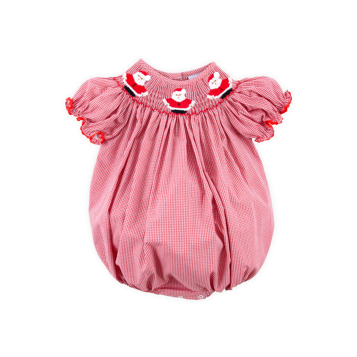 Santa Is Coming Smocked Bubble