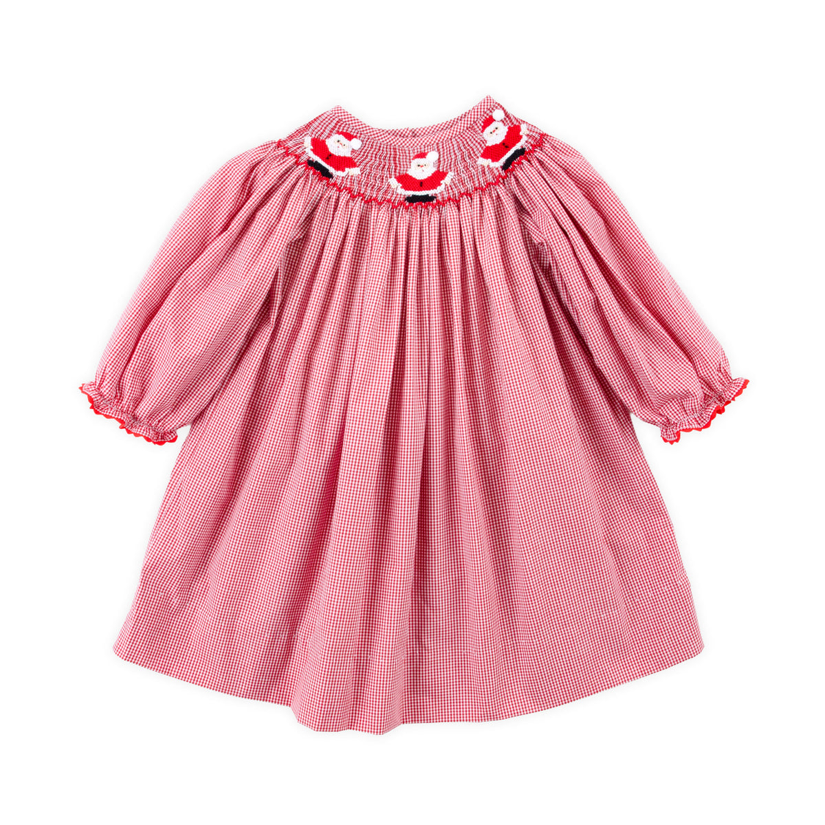 Santa Is Coming Long Sleeve Bishop Dress