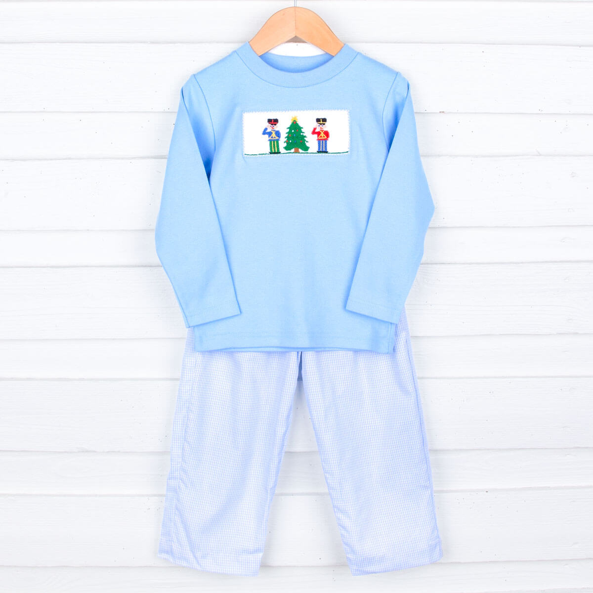 Nutcracker Christmas Smocked Pant Set