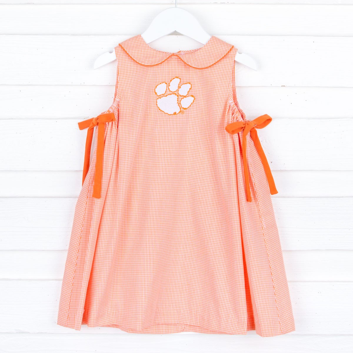 Clemson Embroidered Orange Dress