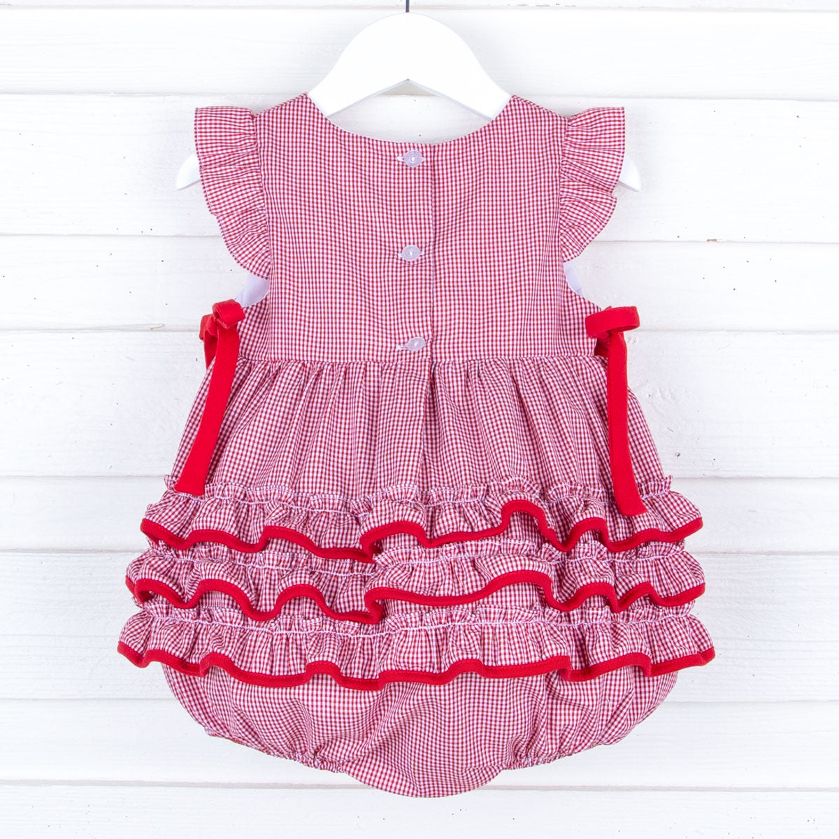 Alabama Embroidered Red Ruffle Bubble