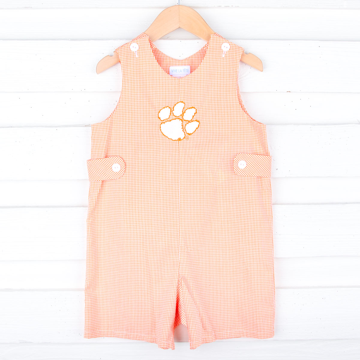 Clemson Embroidered Orange Jon Jon