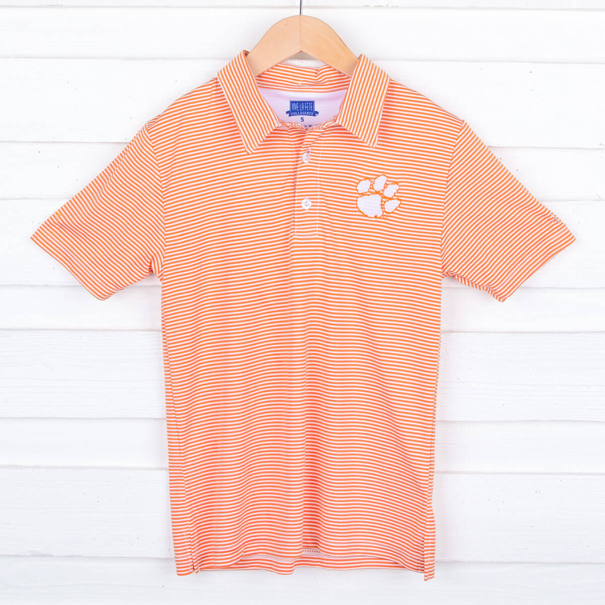 Clemson Embroidered Orange Performance Polo